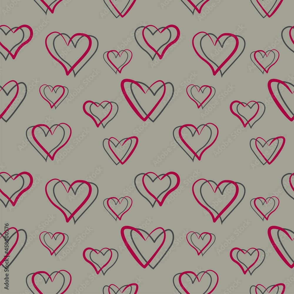 Romantic background with hearts, ideas for valentines, banners, posters - seamless pattern. Vector, eps.