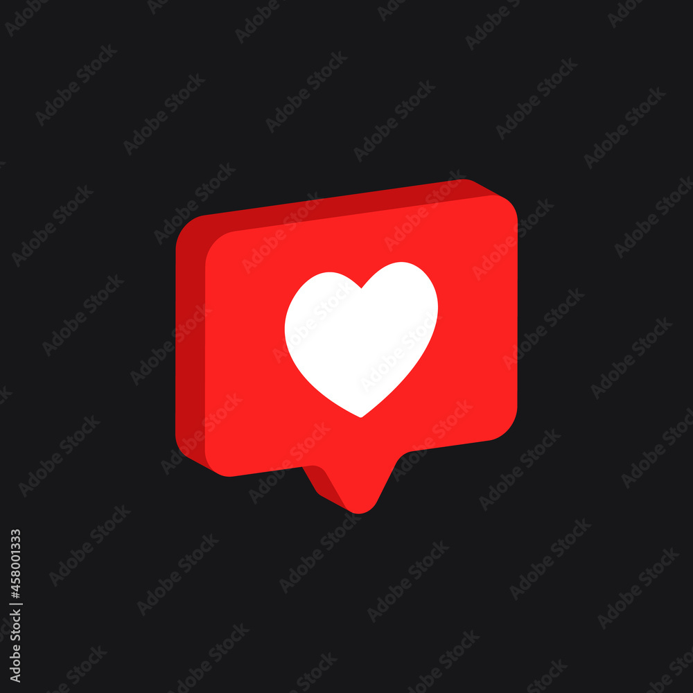 Social Media Notification or Reaction. Like Element. Icon Vector Illustration On Black Background. Vector illustration Social Media Notification or Reaction. Like Element. Icon Vector Illustration On Black Background. Vector illustration
