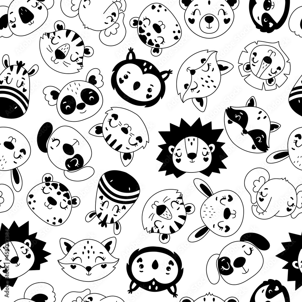 Seamless kids background with animals Seamless kids background with animals