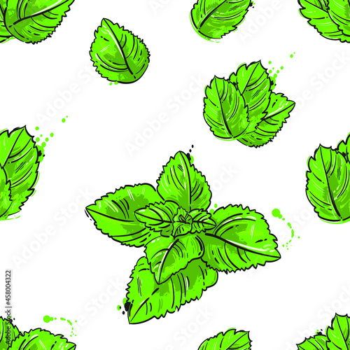 set of green leaves