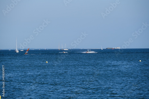 A view of the bay of la Baule during the summer. The 12th August 2021, France. © Yann Vernerie