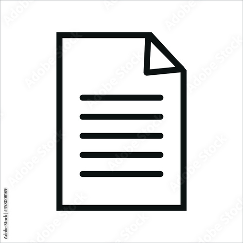 Document icon in trendy flat style isolated on background. Document icon page symbol for your web site design Document icon logo, app, UI. Document icon Vector illustration © Uuganbayar
