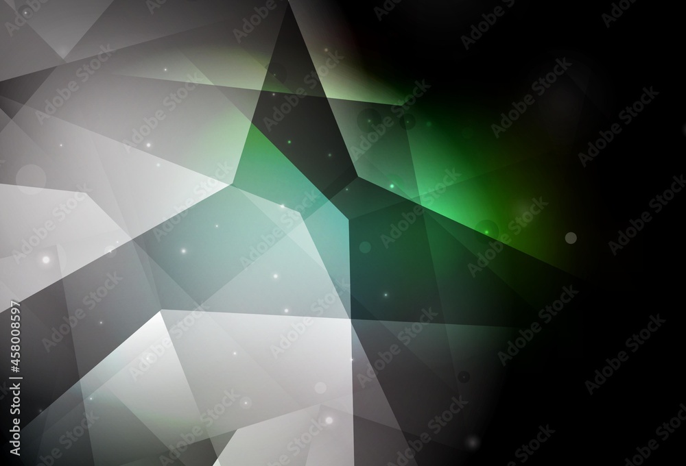 Dark Green vector texture with triangular style. Dark Green vector texture with triangular style.