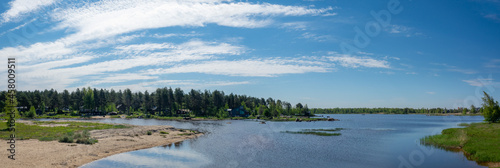 Summer day in the bay of Vihaslahti in Kalajoki, Finland