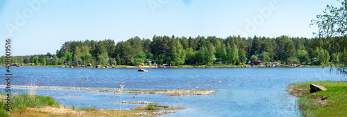 Summer day in the bay of Vihaslahti in Kalajoki, Finland