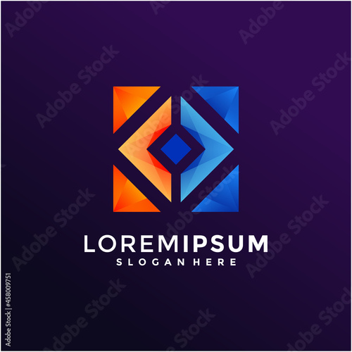 Box shape logo business