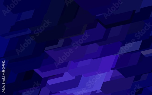 Dark Purple vector layout with hexagonal shapes.