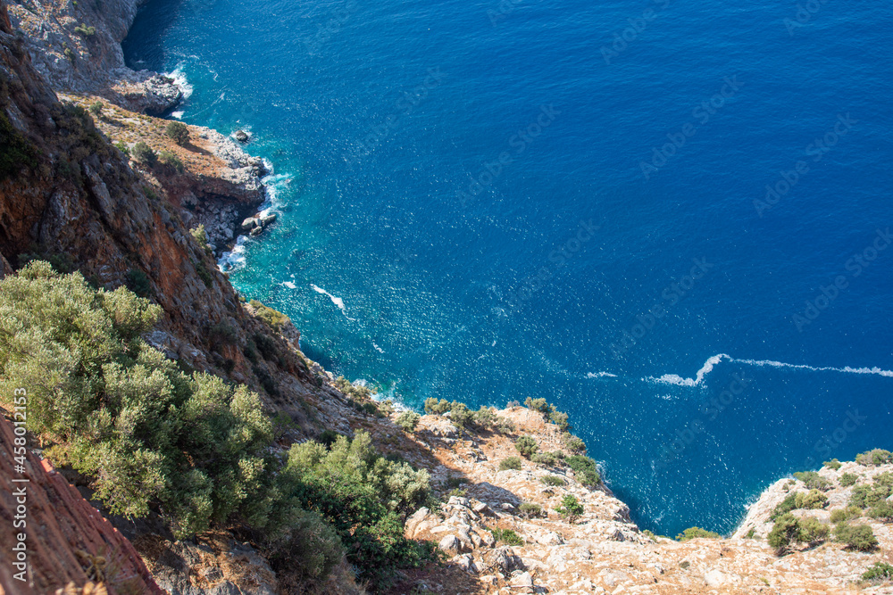 Beautiful view of the coastline of Alanya