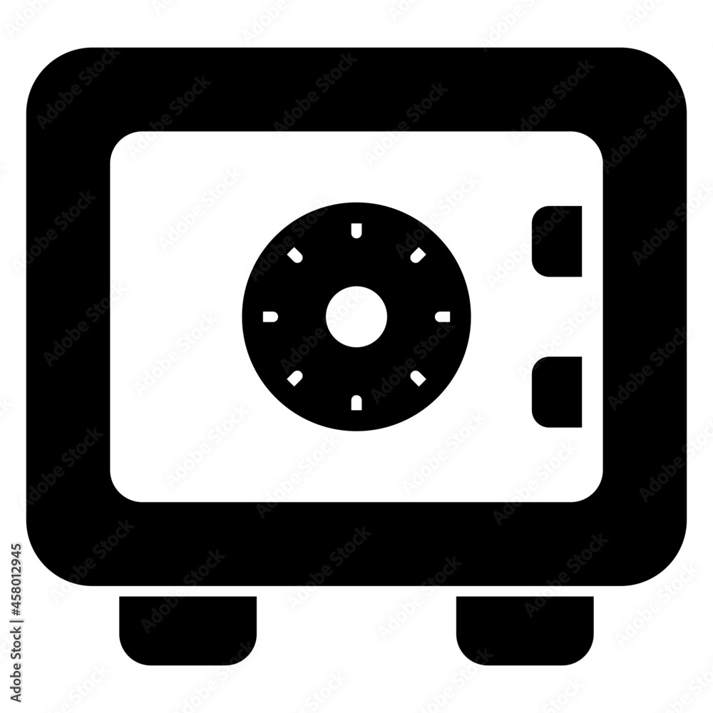 An editable design icon of bank locker An editable design icon of bank locker