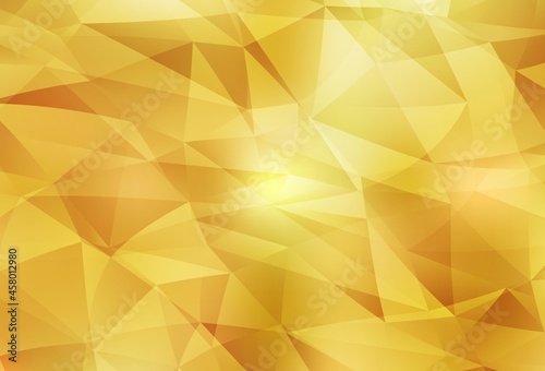 Dark Yellow vector triangle mosaic texture.