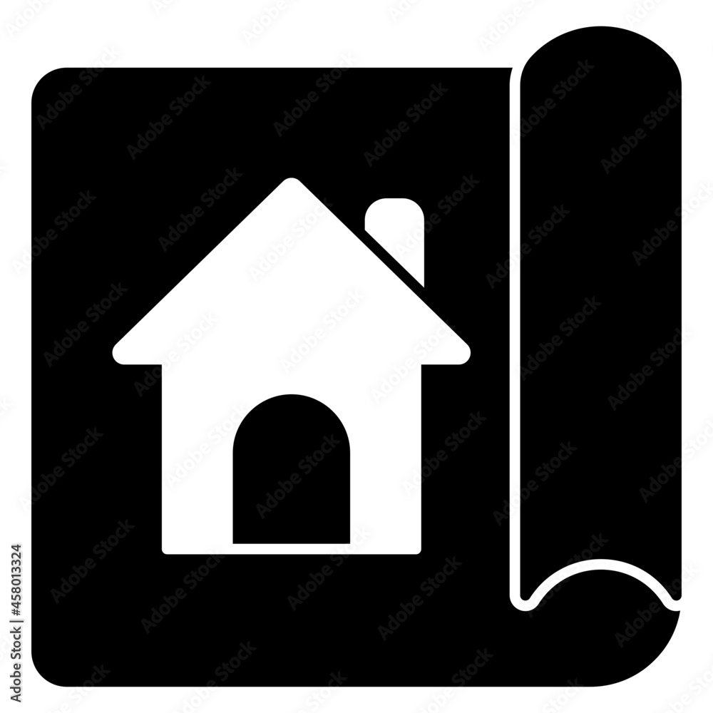 solid vector design of house plan

