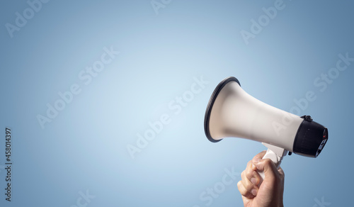 Megaphone or loud hailer announcement background