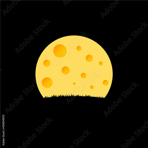 Cheese Moon Logo Inspirations Template. Perfect to use for Background