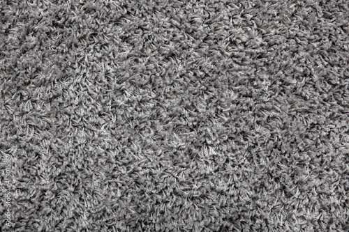 Detail of gray syntethic rug
