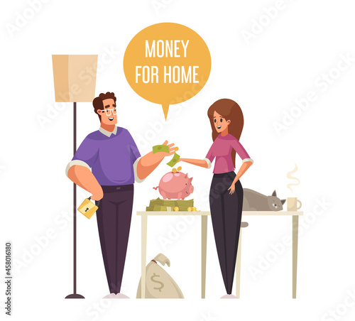 Money For Home Illustration
