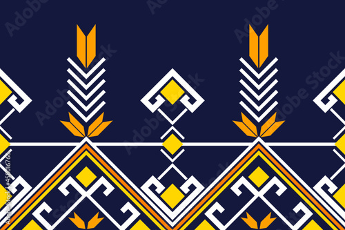 Ethnic seamless pattern traditional Design for clothing,background,carpet,wallpaper,wrapping,Batik,fabric,Vector illustration.embroidery style.