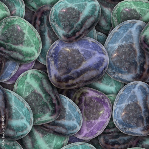 Wet sea stones background. ...