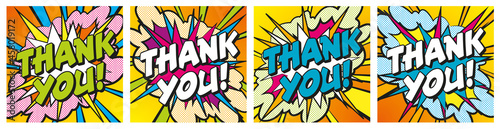 Carte thank you popart planche