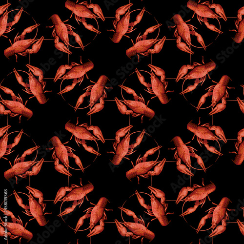 Seamless pattern with red c...