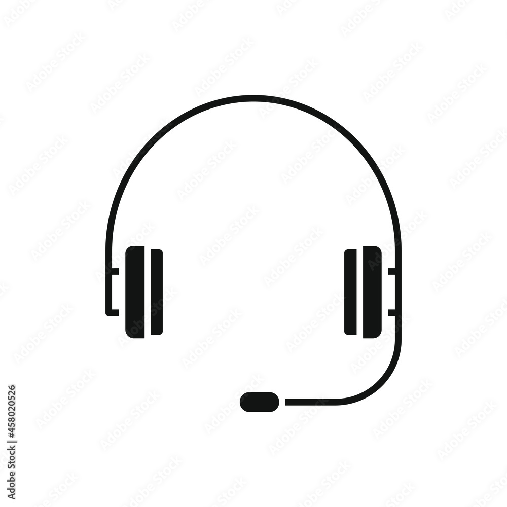 Headphone vector icon. Microphone illustration sign. Mic symbol. rec logo. Headphone vector icon. Microphone illustration sign. Mic symbol. rec logo.