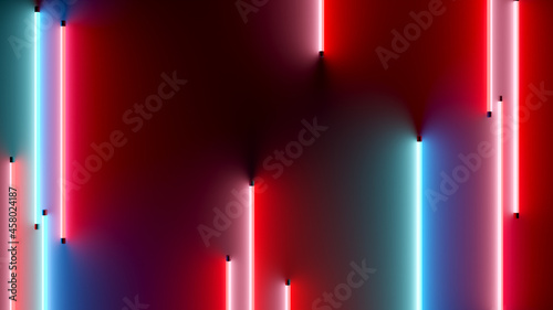 blue red neon tubes background