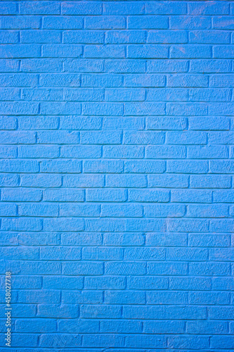 Blue painted external wall