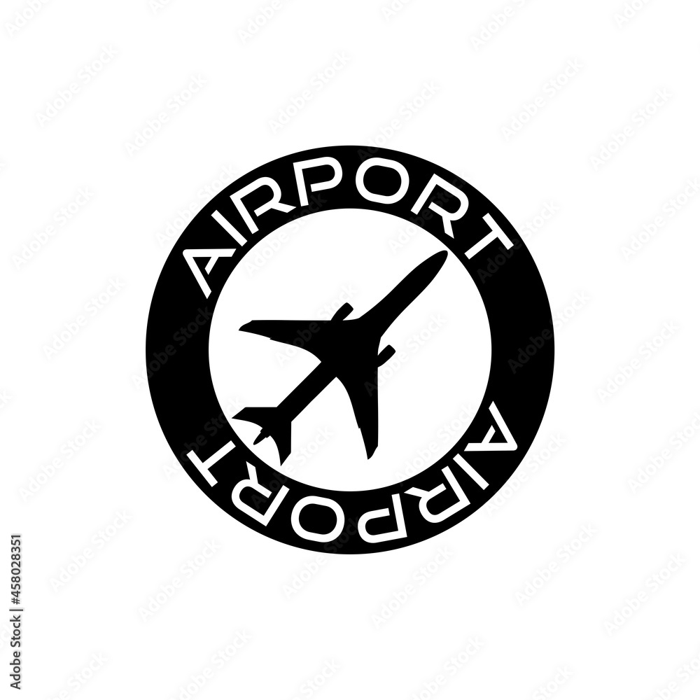 Airport icon isolated on white background Airport icon isolated on white background