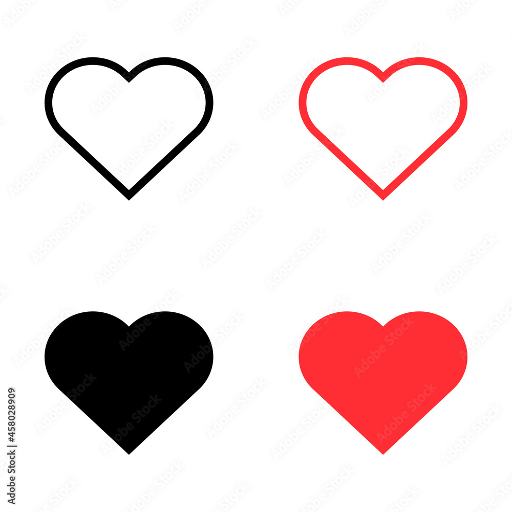 Collection of heart icon
