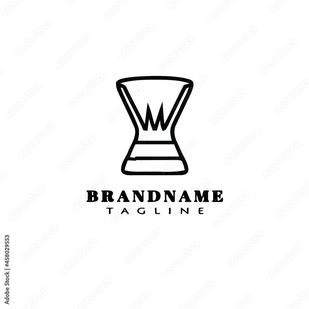 African music instrument djembe logo icon cute template vector illustration African music instrument djembe logo icon cute template vector illustration