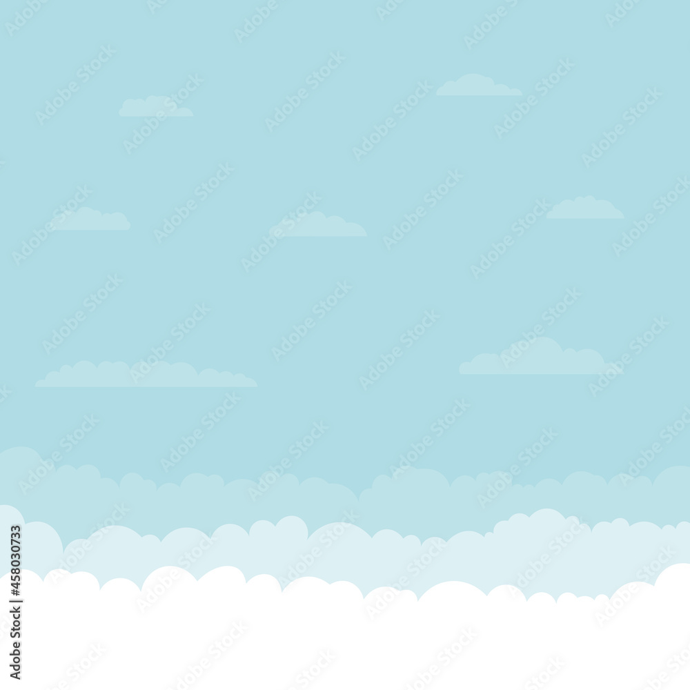 Clouds background icon, sky background. Vector illustration eps 10