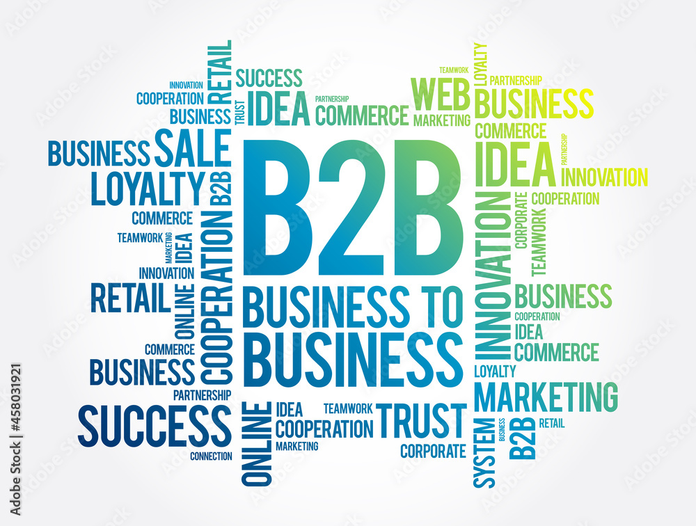 Obraz premium B2B - Business To Business word cloud, concept background