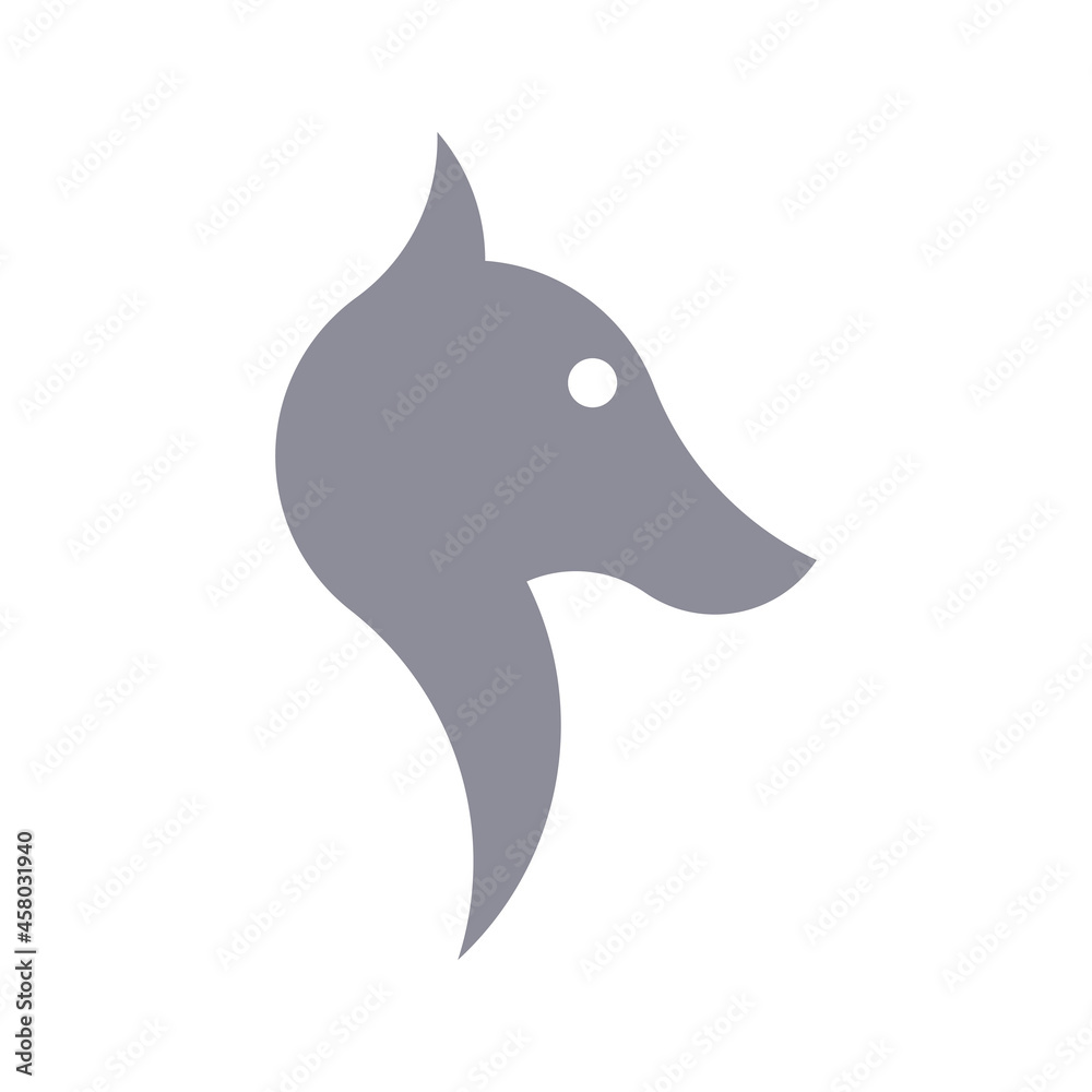 Vector wolf in golden ratio style. Editable illustration Vector wolf in golden ratio style. Editable illustration