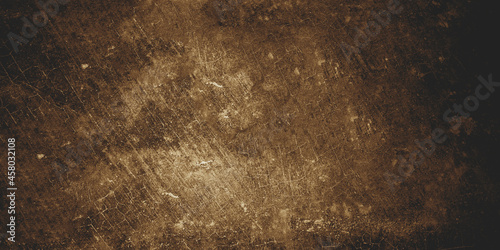 Old concrete wall background, Gold brown concrete has a fibrous for background.