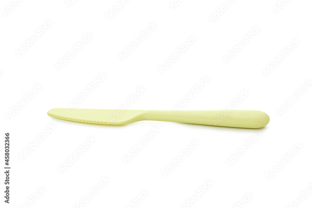 Single plastic knife isolated on white background Single plastic knife isolated on white background