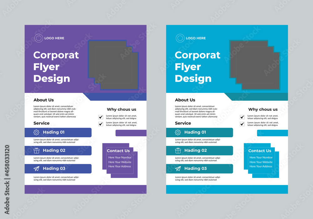 Obraz premium Corporate Business Flyer Design Template