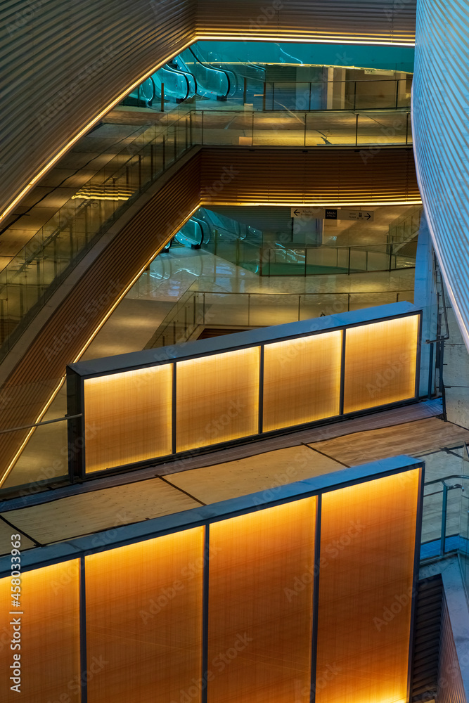 Obraz premium modern department store shopping mall, shopping center, commercial and marketing concept