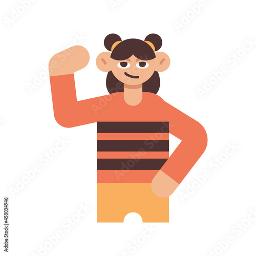 Woman showing positive gesture illustration
