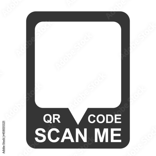 Scan me QR code template smartphone mobile app payment and phone