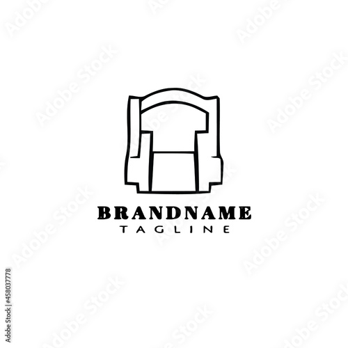 bounce house logo icon design template black isolated vector illustration