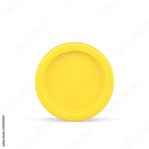 Gold coin 3d icon. Successful business investments and profitable financial transactions