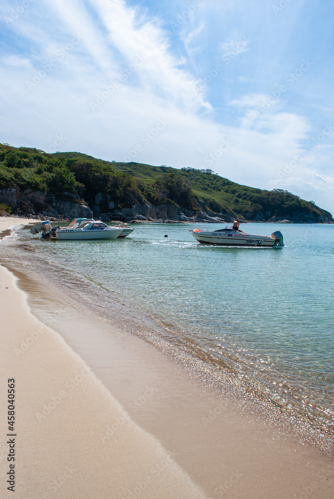 Fototapeta premium Furugelm Island. Reserve. Beautiful sea.