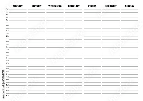 List, map and agenda to plan life. Weekly planner