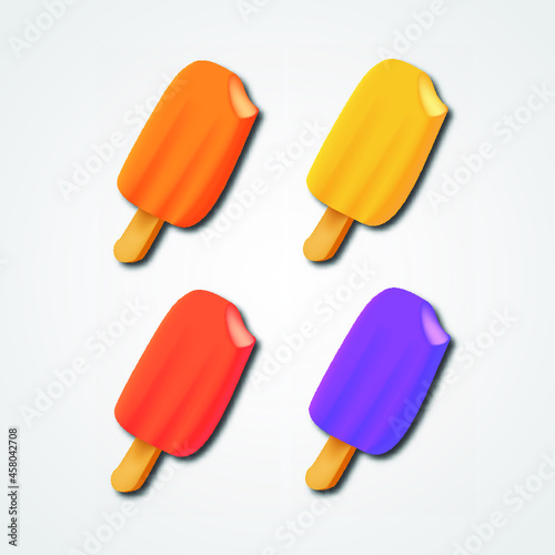 realistic ice cream on stick