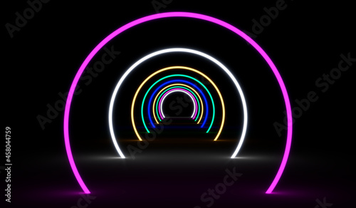 Futuristic tunnel fluoresce...