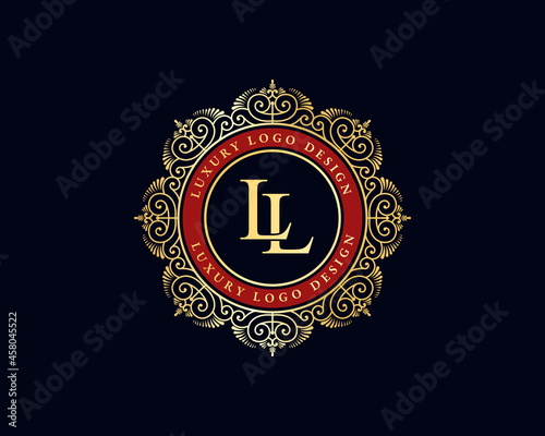 Vintage luxury ornamental logo with floral ornament. Suitable for whiskey, alcohol, beer, brewery, wine, barber shop, tattoo studio, salon, boutique, hotel, shop signage restaurant hotel 