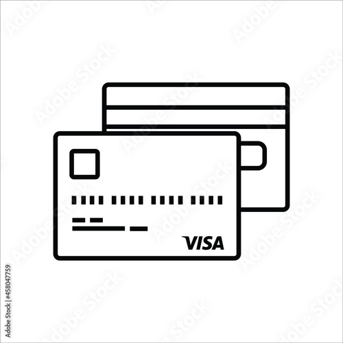 Credit Card Vector Icon , Debit Card Vector Icon, NFC technology, card reader icon