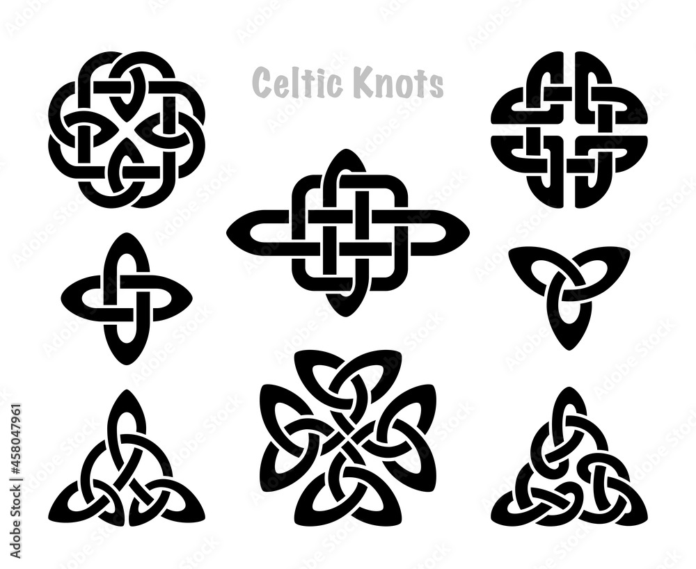 Fotografie Celtic knots silhouettes