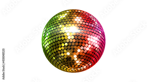 Fototapeta Naklejka Na Ścianę i Meble -  Mirror Ball Disco Lights Club Dance Party Background