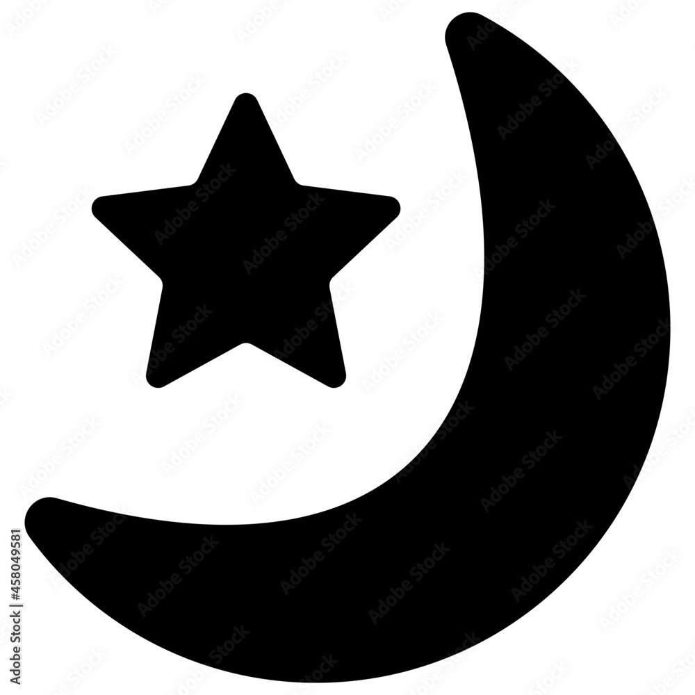illustration vector icon of moon illustration vector icon of moon