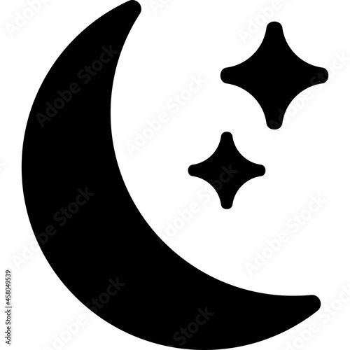 illustration vector icon of moon